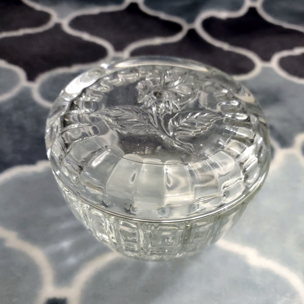 Vintage Luigi Bormioli Powder Jar Trinket Dish
